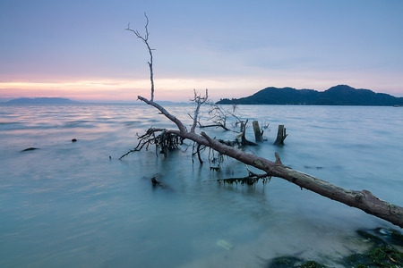Amazing Sunrise and Sunset in George Town, Penang Malaysiaの写真素材