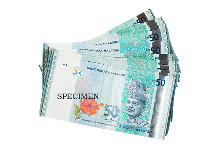 Malaysia Currency Banknotes, RM50, New fifty Ringgitの写真素材