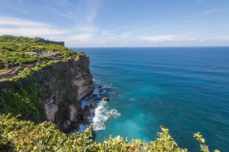 Holiday in Bali, Indonesia - Uluwatu Temple and Beautiful Cliffの写真素材