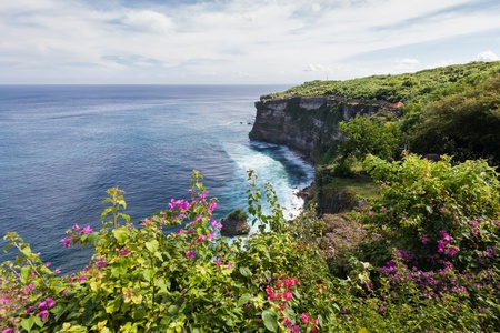 Holiday in Bali, Indonesia - Uluwatu Temple and Beautiful Cliffの写真素材