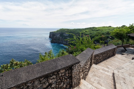 Holiday in Bali, Indonesia - Uluwatu Temple and Beautiful Cliffの写真素材