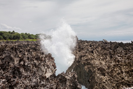 Holiday in Bali, Indonesia - Nusa Dua Water Blowの写真素材