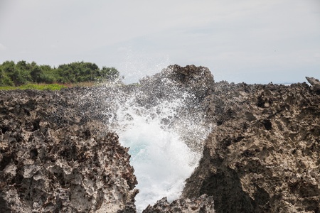 Holiday in Bali, Indonesia - Nusa Dua Water Blowの写真素材