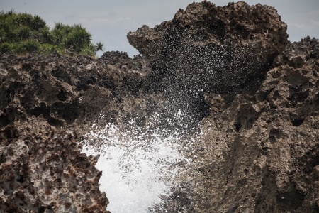 Holiday in Bali, Indonesia - Nusa Dua Water Blowの写真素材