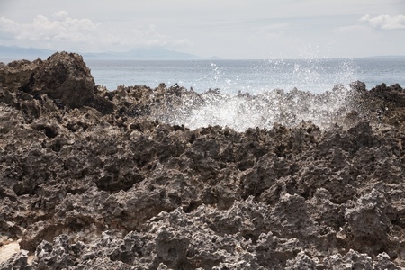 Holiday in Bali, Indonesia - Nusa Dua Water Blowの写真素材