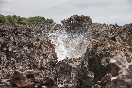 Holiday in Bali, Indonesia - Nusa Dua Water Blowの写真素材