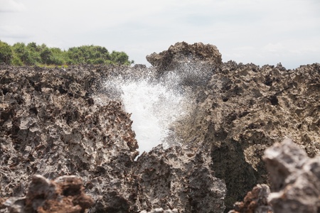 Holiday in Bali, Indonesia - Nusa Dua Water Blowの写真素材