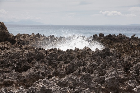 Holiday in Bali, Indonesia - Nusa Dua Water Blowの写真素材
