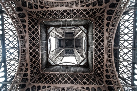 Holiday in France - Eiffel Tower during winter Christmas