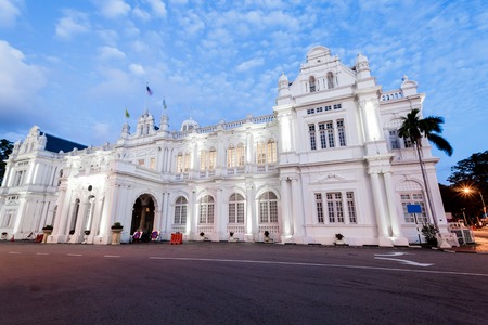 Old Heritage British Colonel Building used for current Penang Local Council in Esplanade, George Town, Penang, Malaysiaの写真素材