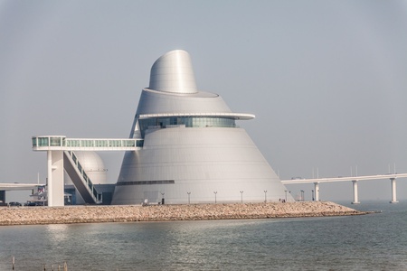 Taipa, Macau - February 2, 2015: Macao Science Center is a science center in Macau, China. The project to build the science center was conceived in 2001 and completed in 2009 MGM Hotelのeditorial素材