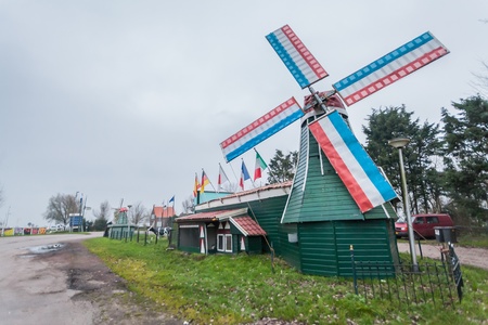 Amsterdam Holland, November 2014 : Holiday in Holland - Cold raining wet winter in Volendamのeditorial素材