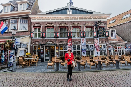 Amsterdam Holland, November 2014 : Holiday in Holland - Cold raining wet winter in Volendamのeditorial素材