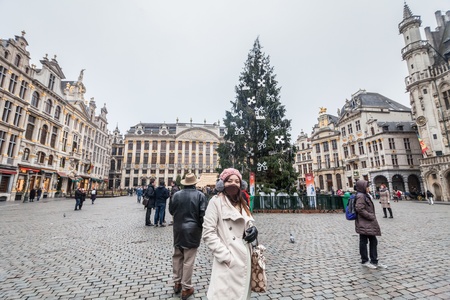 Brussels, Belgium, 3 December 2014: Brussels, officially the Brussels-Capital Region, is a region of Belgium comprising 19 municipalities, including the City of Brussels which is the de jure capital of Belgium.のeditorial素材