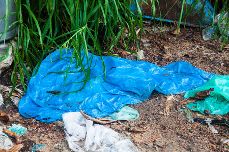 Dump site photo for promotion of recycle project for better environmentの写真素材