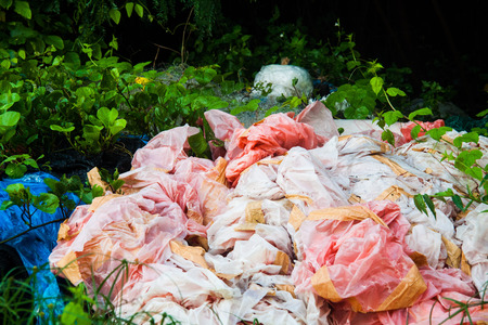 Dump site photo for promotion of recycle project for better environmentの写真素材