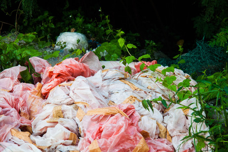 Dump site photo for promotion of recycle project for better environmentの写真素材