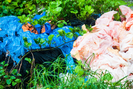 Dump site photo for promotion of recycle project for better environmentの写真素材