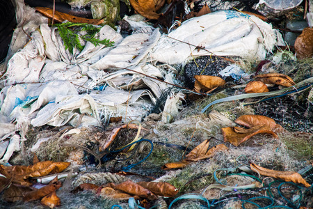 Dump site photo for promotion of recycle project for better environmentの写真素材