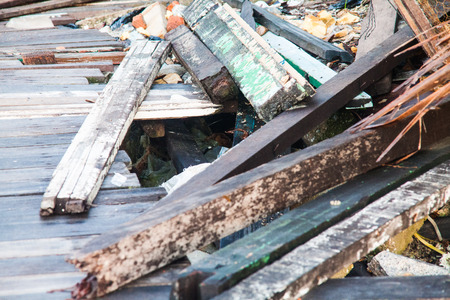 Dump site photo for promotion of recycle project for better environmentの写真素材