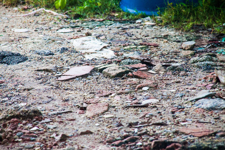 Soil, rock and brick texture for backgroundの写真素材