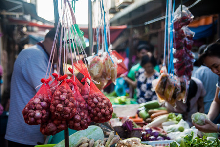 Georgetown, Penang - December 17, 2016 : View of wet market in Penang, Malaysiaのeditorial素材