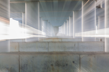 Blur light effect double exposure photography for backgroundの写真素材