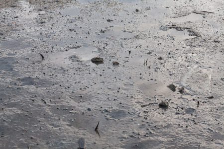 Close up view of mud texture for blur backgroundの写真素材