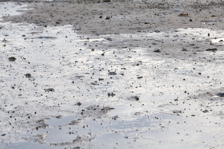 Close up view of mud texture for blur backgroundの写真素材