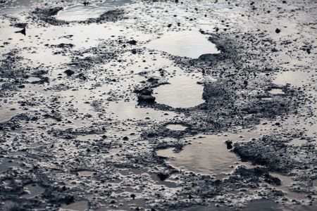 Close up view of mud texture for blur backgroundの写真素材
