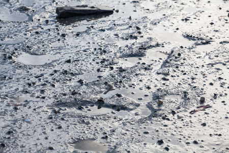 Close up view of mud texture for blur background