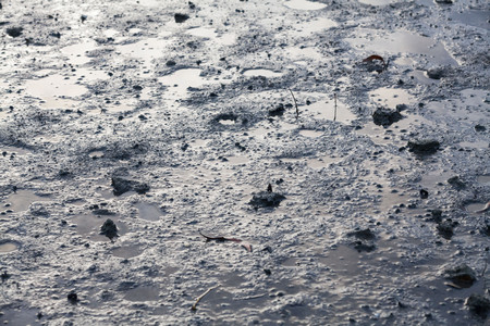 Close up view of mud texture for blur backgroundの写真素材