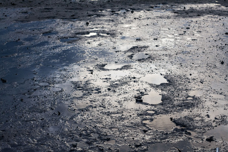 Close up view of mud texture for blur backgroundの写真素材