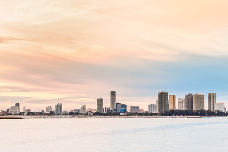 View of metropolitan George Town city, Penangの写真素材