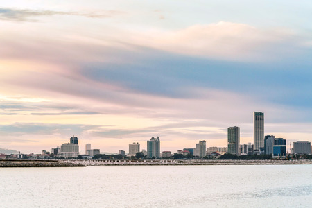 View of metropolitan George Town city, Penangの写真素材