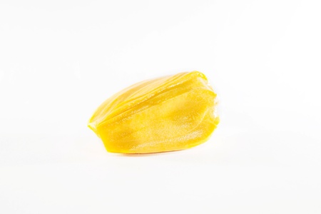 Real jackfruit with white isolated background