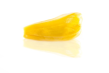 Real jackfruit with white isolated backgroundの写真素材