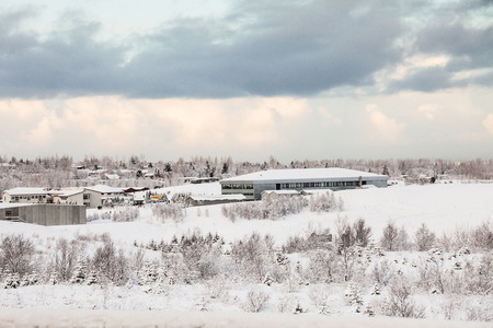 Thingvellir National Park or better known as Iceland pingvellir National Park during winterの写真素材