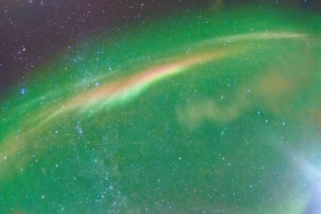 Aurora Borealis or better known as the The Northern Light in Golden Circle, Iceland