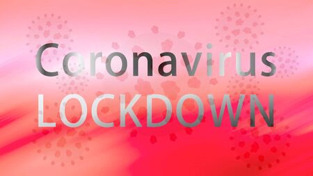 Coronavirus Covid-19 Pandemic wording in red background indicating the outbreak lockdownの写真素材