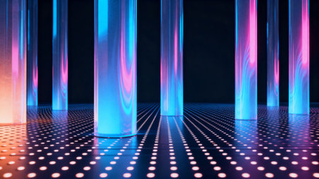 science laboratory test tube background, 3d rendering abctract backgroundの素材