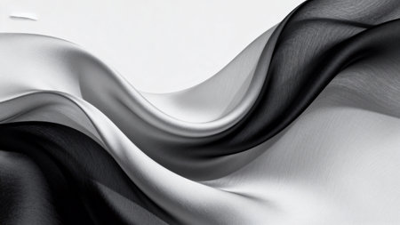 Flowing black and white fabricの素材