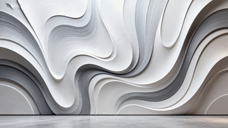 Abstract wave pattern wall designの素材