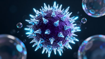 Coronavirus 2019-nCoV. 3d illustrationの素材