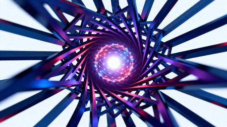 3d illustration of abstract geometric composition,digital artwork for creative graphic designの素材