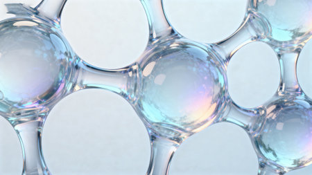 Abstract background of water bubbles. 3d rendering, 3d illustration.の素材