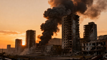 Ruins of a very heavily polluted industrial factory, place was known as one of the most polluted towns in Europe.の素材