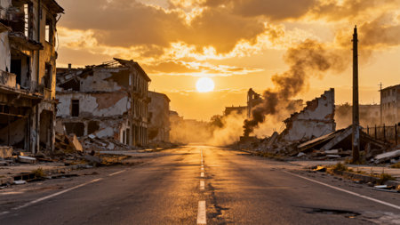 Ruins of a very heavily polluted industrial factory, place was known as one of the most polluted towns in Europe.の素材