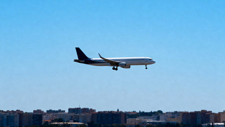 Airplane in the skyの素材