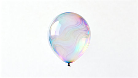 Balloon on white background. 3D illustration. 3D rendering.の素材